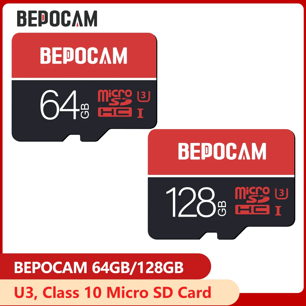 Карта памяти BEPOCAM HIGH-ENDURANCE 128 ГБ Micro SD 64 USH-3 TF для 4K Dash Cam ZD03 ZD72 ZD55 ZD68 ZD80