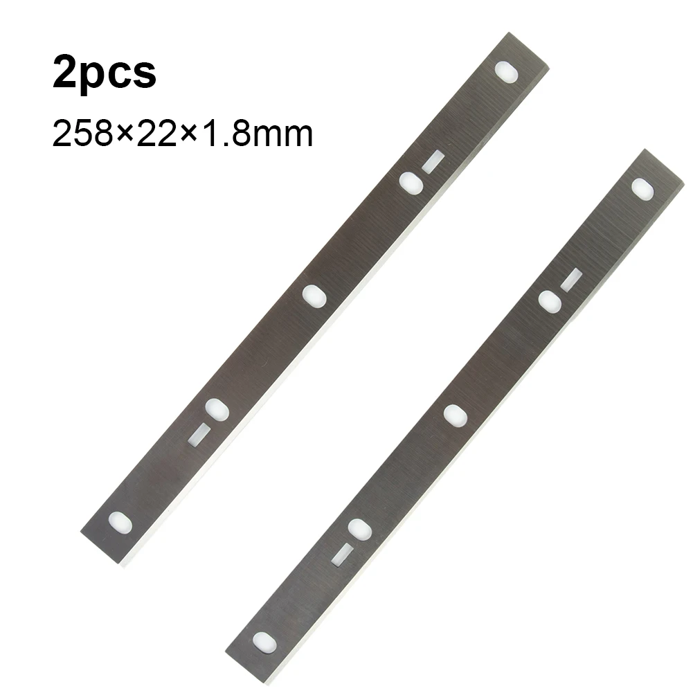 

2pcs HSS Planer Blades 12-1/2inch 258x22x1.8mm Single Edge Wood Knife Woodworking Tool Parts Reversible Honed Cutting Edges
