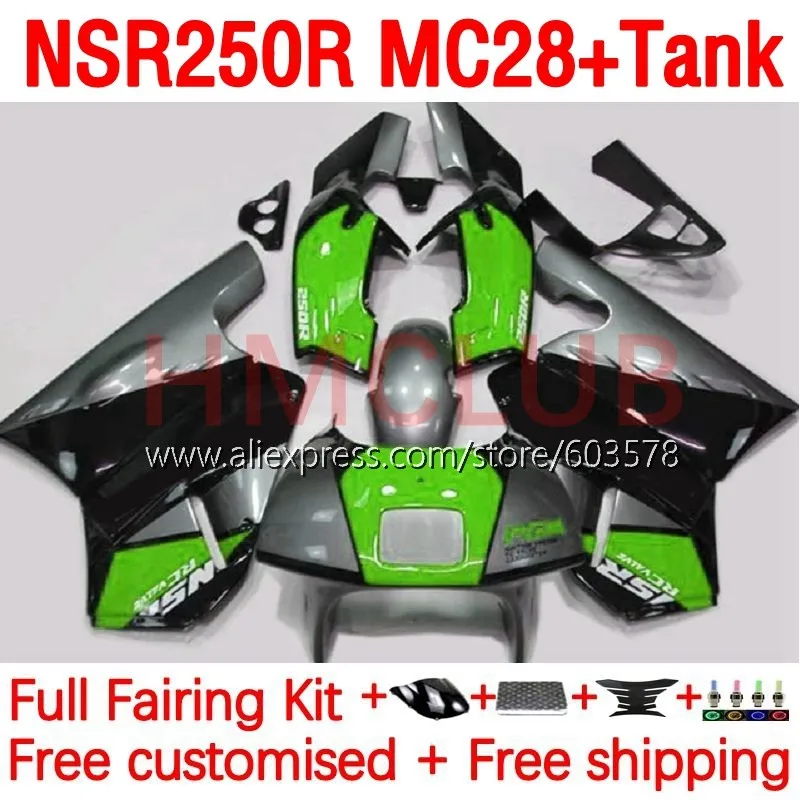 

+ Впрыск бака для HONDA MC28 NSR250R NSR 250R NSR250 R RR 94 95 96 97 98 99 1996 1997 1998 1999 обтекатель 195No.196 зеленый серый