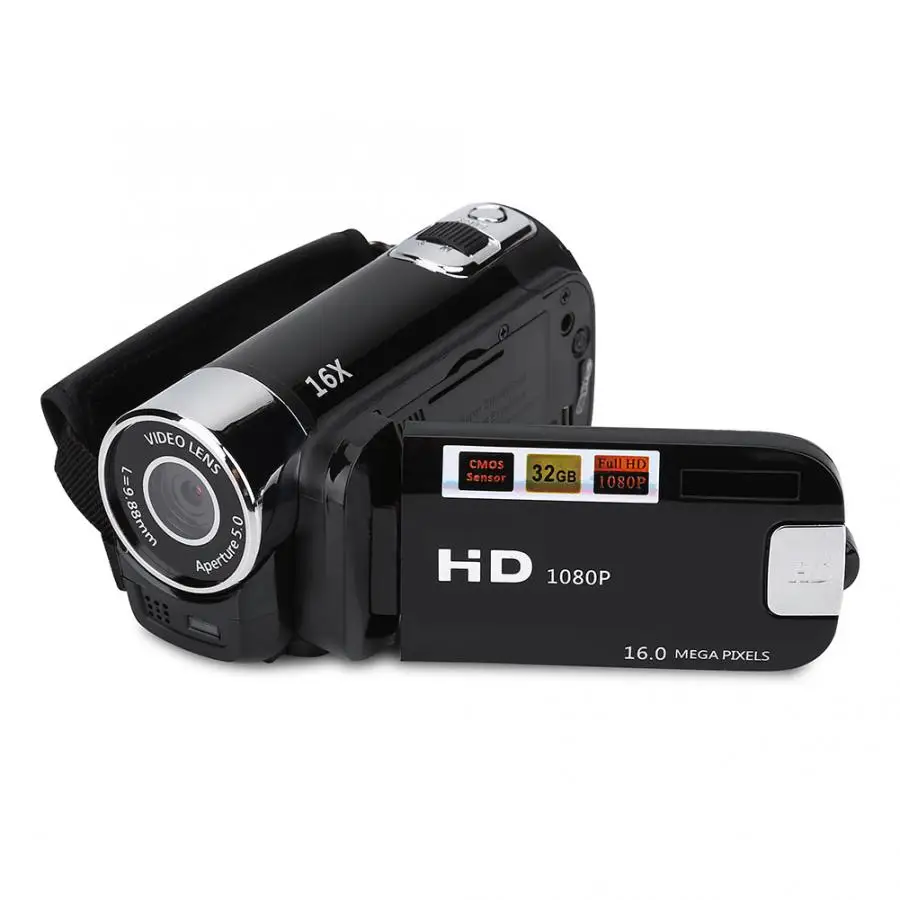 

1080P HD Camcorder Vlog Camera Full HD 270 Degree Rotation 2.4in 16X High Definition Digital Video Camera Anti-shock DV Photo