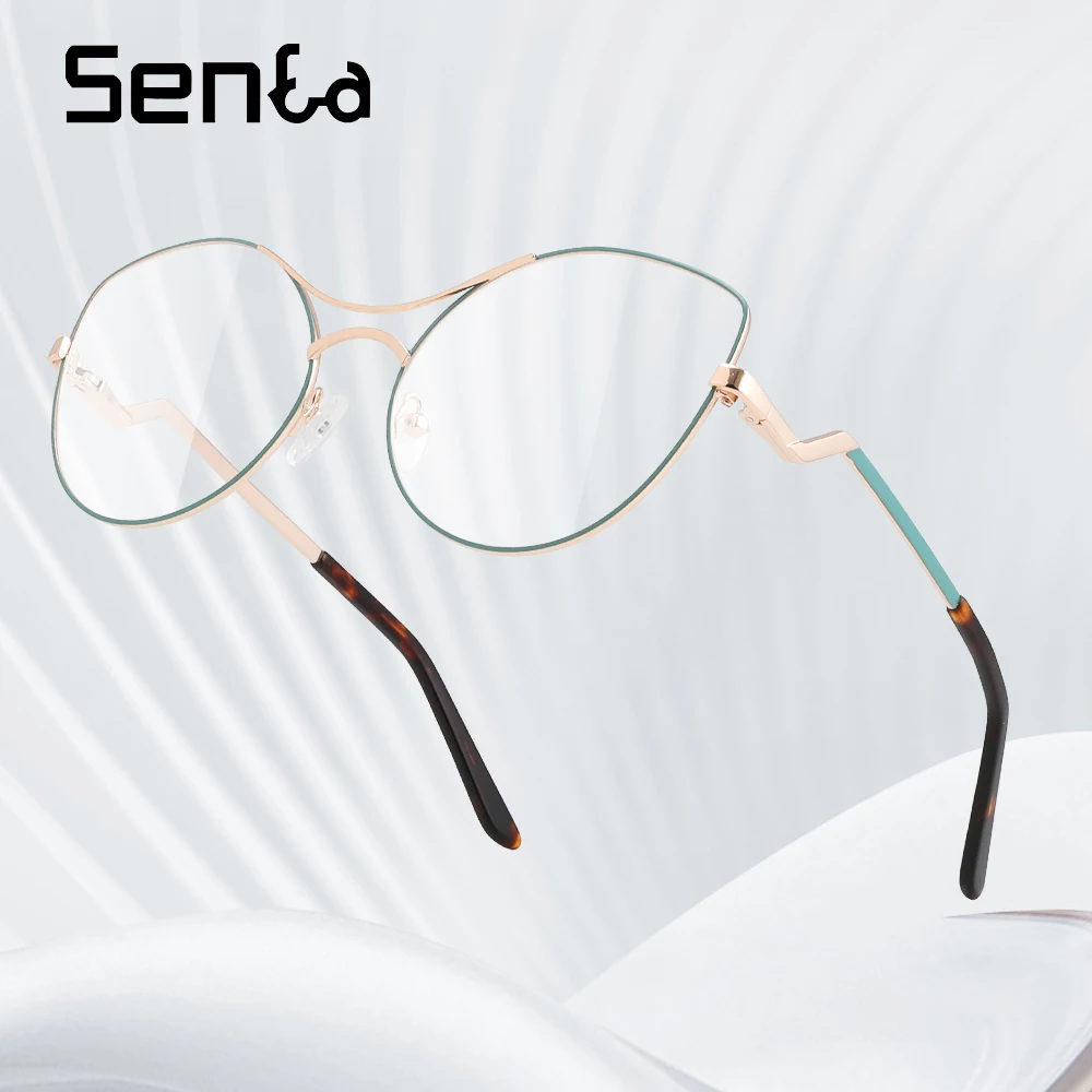 

Senta Cat Eye Glasses Frames for Women Anti-blue Light Mirror Prescription Eyeglasses for Women Oversized Women's Grade Glasses