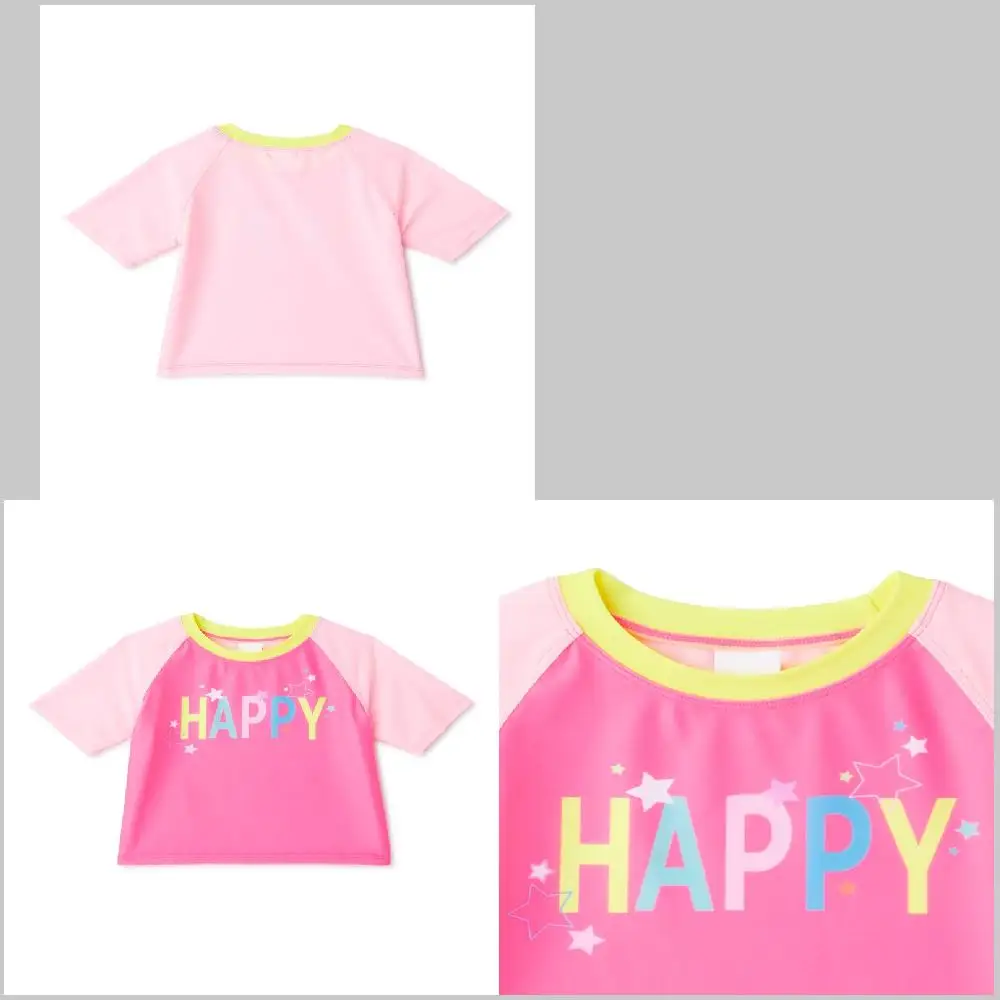 

Cute, Stylish Long Sleeve Rash Guard UPF 50+ for Toddler Girls 12M-5T - Perfect Summer Beach & Pool Activity Wear