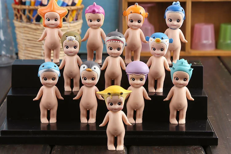 

pcs/set 12 Sonny Angel dolls sonny angel Kewpie Marine animal series 7cm original boxes free shipping