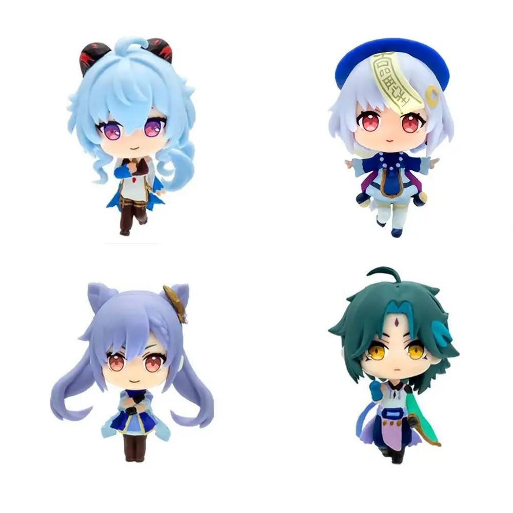 

Genshin Impact Game 6 Cartoon Model Figures Klee Gan Yu Venti Morax Gifts for Friends
