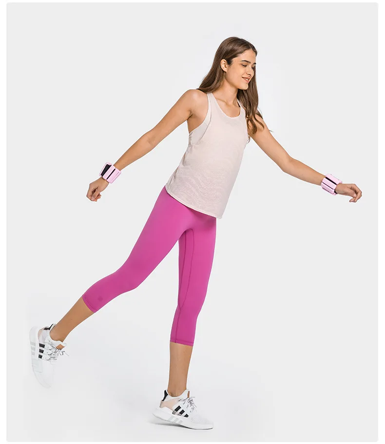 LuluWomens Clothing Yoga Tank Top Gym Sports Top Underwear Bra Outdoor Jogging Fitness Jacquard Fabric Crop Leisure Blouse Vest