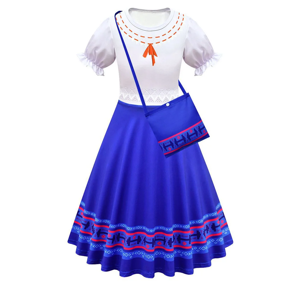 

Luisa Cosplay Costume Kids Children Dress Bag Outfits Halloween Carnival Suit