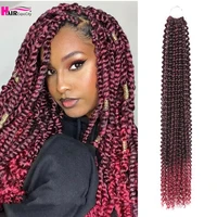 freetres water wave crochet hair for butterfly locks 24inch synthetic braiding hair passion twist hair extensions hair expo city