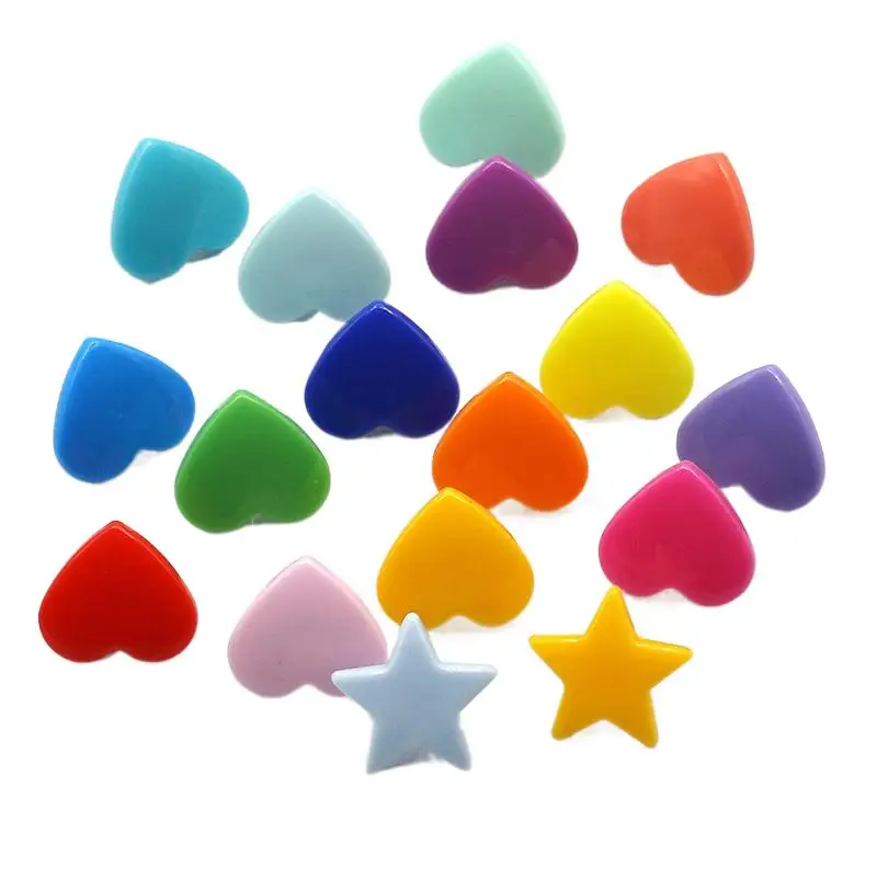 

Environmental Fastener Snap Pliers Button 25 set T5 Plastic Resin Snap Button Press Stud Cloth Button Press Hearts and stars