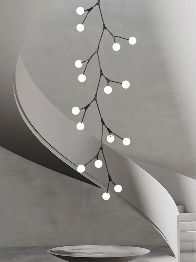 

Chandeliers Chandelier Staircase Hanging Lamps for Ceiling Lamp for Living room Attic Staircase Lighting Glass Pendant Light