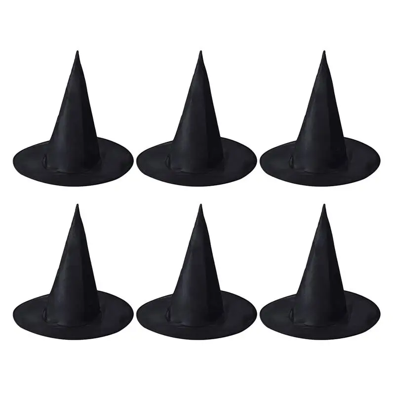 

6pcs Halloween Witch Hat Wizard Hat Party Cosplay Props Dress Up Costume Accessory Kids Party Hat Children Toys