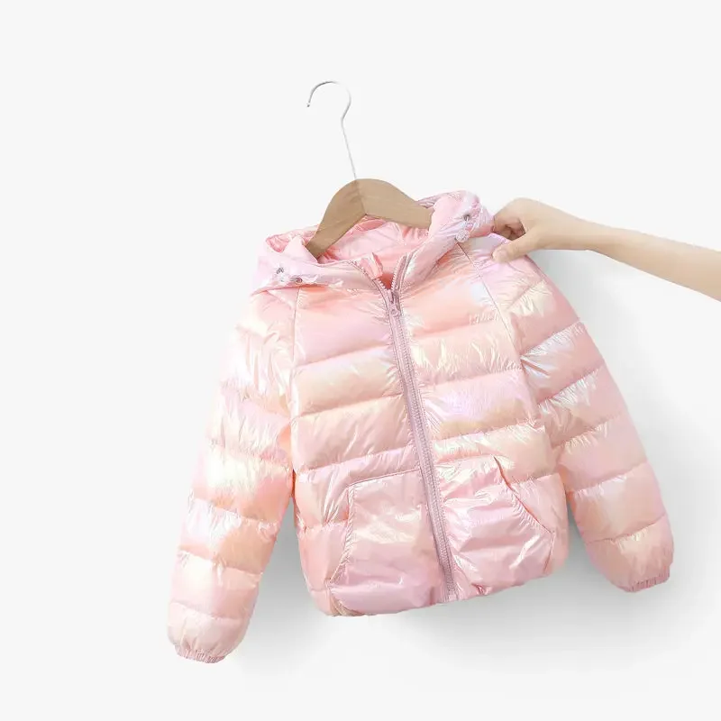 

Детский пуховик с капюшоном, на молнии