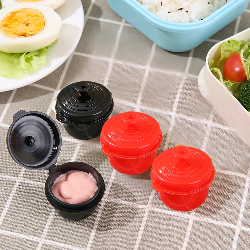 

1/4pcs Portable Seasoning Bottle Salad Dressing Container For Bento Lunch Box