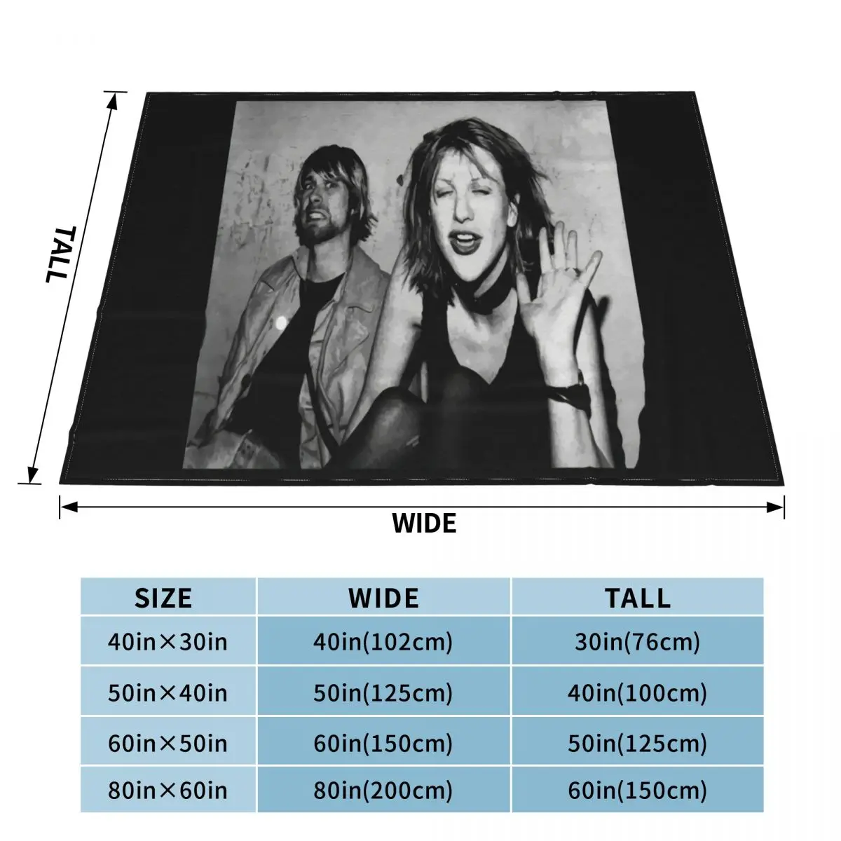 Seatlle Grunge музыкальная сцена Курт и Кортни качалка множество вариантов женский