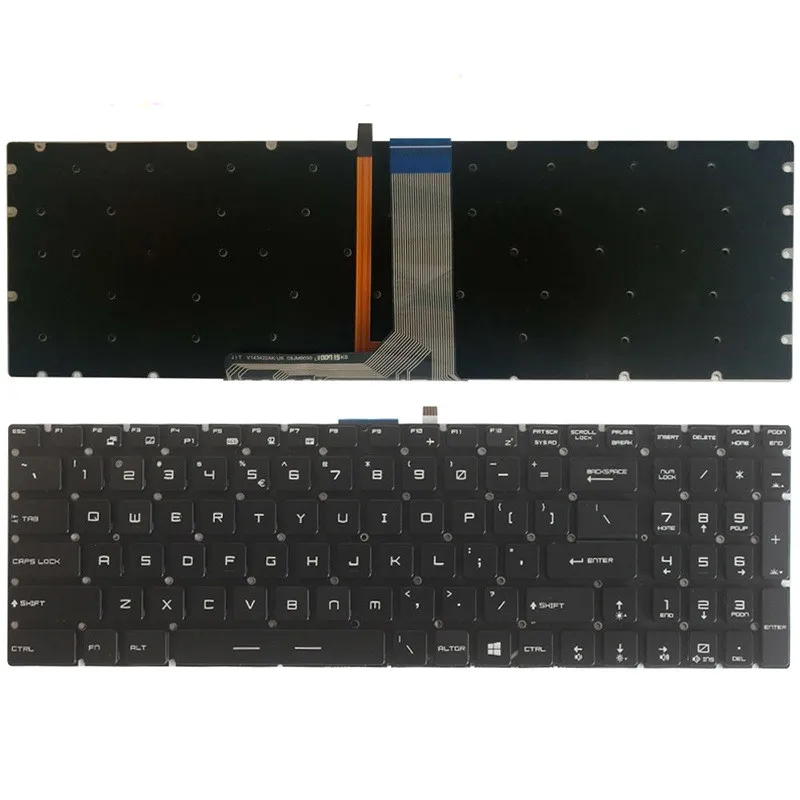 

New For MSI GT72 GS60 GS70 GT62 WS60 GE72 GE62 GS72 English Backlit US Laptop Keyboard