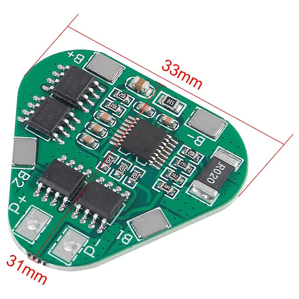 

3S 12V Lithium Battery Protection Board 11.1V 12.6V Overcharge Over-Discharge Protection Board BMS PCM PCB 30x30x2.8mm