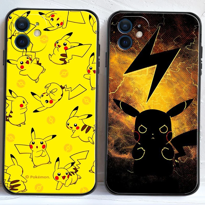 

Pokémon Pikachu Phone Cases For iPhone 11 12 Pro MAX 6S 7 8 Plus XS MAX 12 13 Mini X XR SE 2020 Coque Funda Soft TPU Carcasa