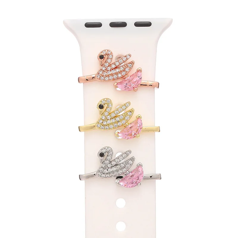 

2023 with Diamonds Strap Decoration Charms for Apple Watch Bands Jewelry for Galaxy Watch Series Charm for Huawei Straps Gifts