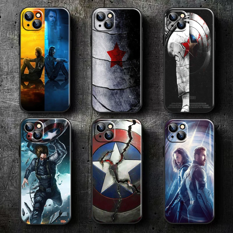 

Captain America Winter Soldier For iPhone 13 12 11 Pro Mini X XR XS Max SE 5 6 6s 7 8 Plus Phone Case Shell Back