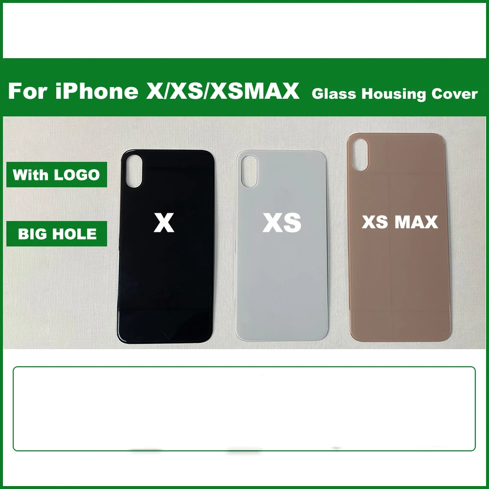 

Battery Cover Replacement with Back Sticker for iPhone X XS XS Max Back Door Chassis Frame Back Case Glass