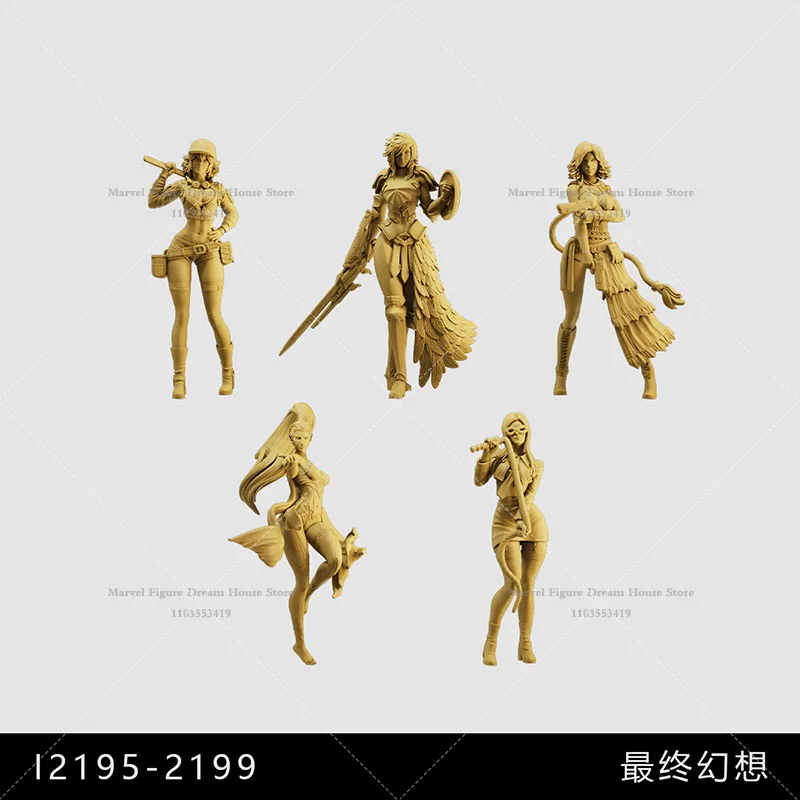 1/64 1/43 1/35 масштаб миниатюрная кукла сцены Fantasy Baby Seres Yuna Ekler Cindy Shiva Fighting Gir Un-panited