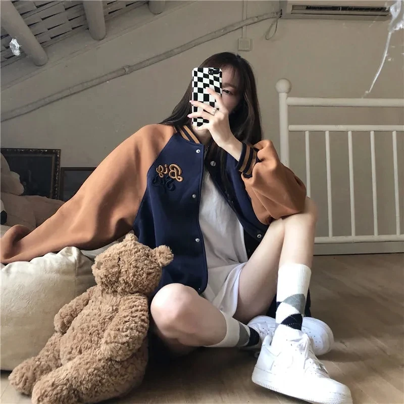 Осенне-зимняя Корейская версия свободной студенческой утепленной простроченной