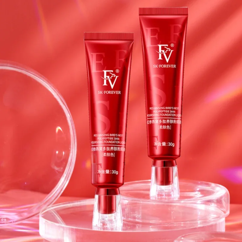 FV Red Ginseng Bird'S Nest Polipeptida Питательная жидкая основа для кожи Длительный консилер