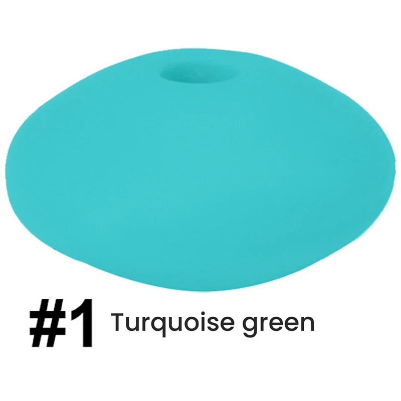 Teething Rubber Round Bead 12Mm For Keychain Making Clips Kit For Necklace Bracelet Beads