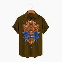 2022 summer short sleeved shirt with magical animal pattern 3d full print hawaiian shirt mens casual beach shirt plus size 5xl