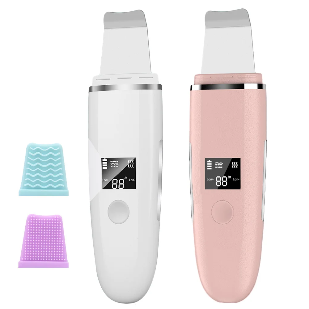 

Ultrasonic Cleaner Skin Scrubber Face Spatula Deep Face Cleaning Machine Peeling Shovel Facial Blackhead Remover Pore Cleaner
