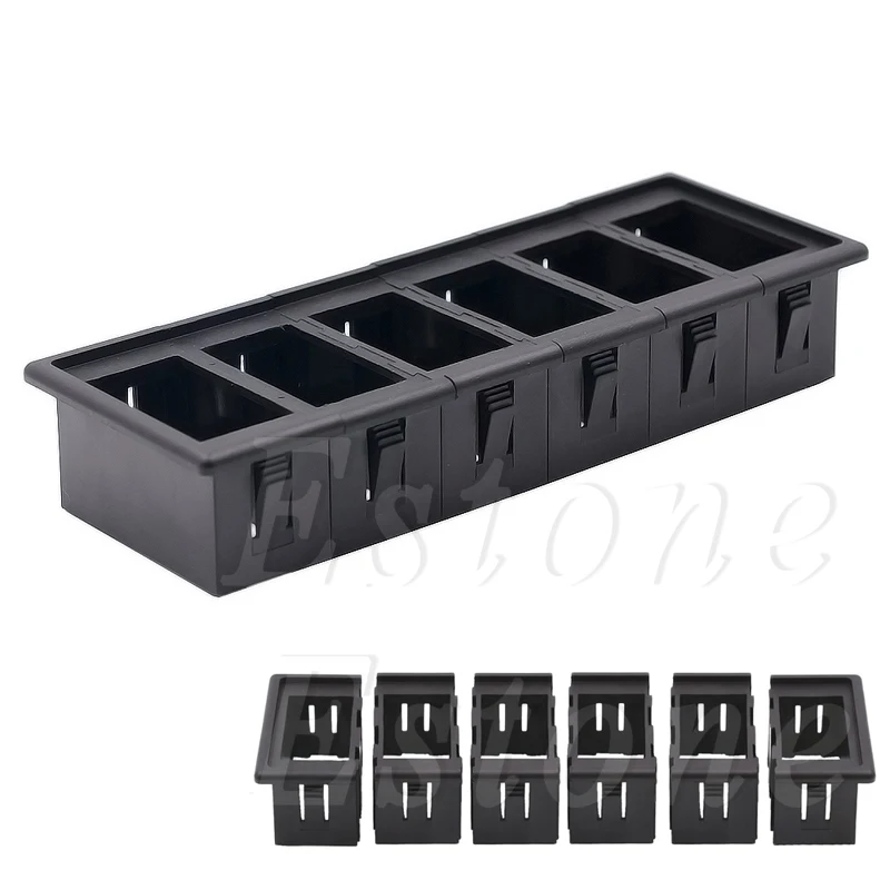 

6 Rocker Switch Clip Panel Assembly Patrol Holder Housing For ARB Carling Style 85DF