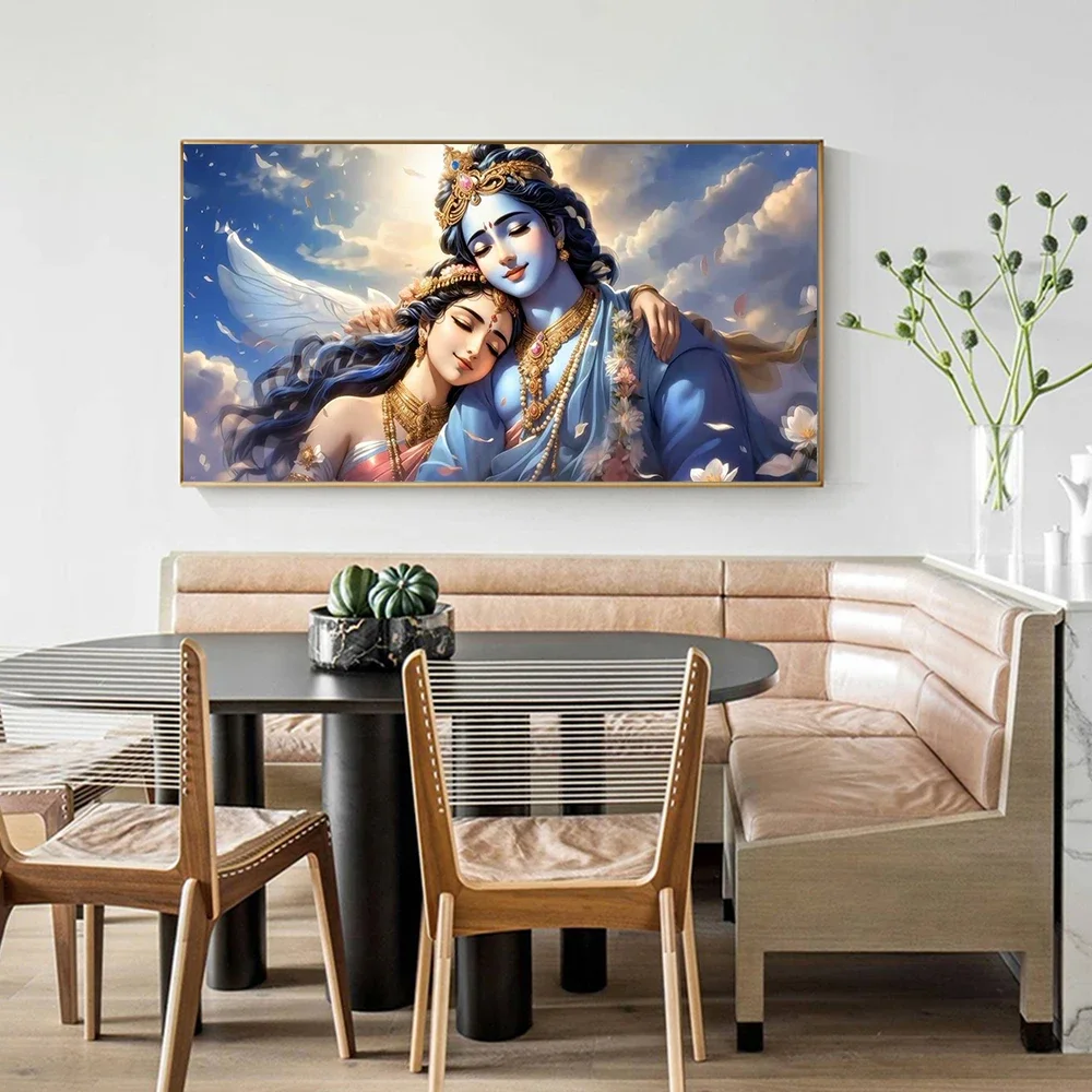 Художественный плакат Radha Krishna принты для гостиной домашний декор индийский