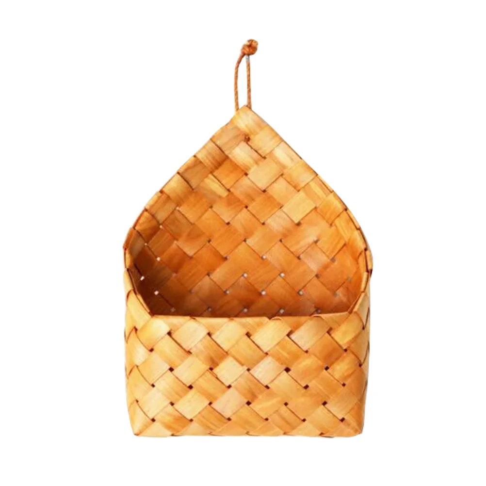 

Basket Wall Storage Hanging Organizer Flower Holder Decor Over The Woven Door Rattan Mounted Seagrass Natural Wicker Bin