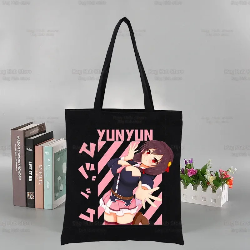 KonoSuba Megumin женская сумка через плечо Холщовая Сумка Kono Subarashii Kazuma сумки для шопинга