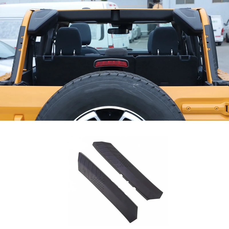 

2PCS Roll Beam Protection Cover Car Anti-Roll Beam Protection Cover For Ford Bronco 2021 2022 Car Accessories Black