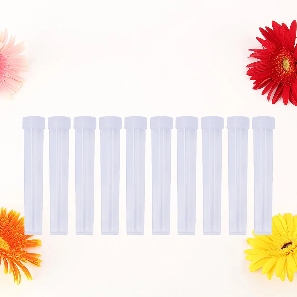 

10 pcs Clear Needle Tube Embroidery Needle Holder Needles Storage Bottle