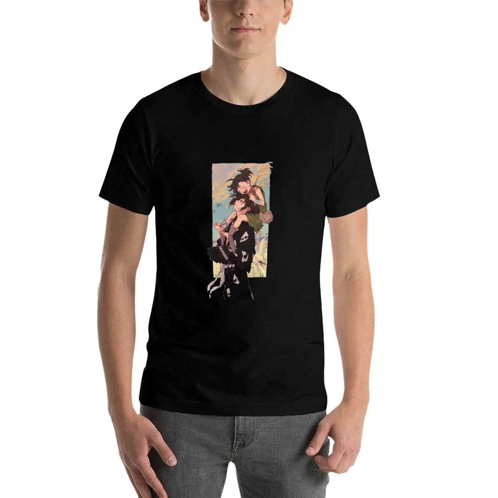 Фото Футболка Hyakkimaru and Dororo в стиле Urban Casual, свободного кроя. №4