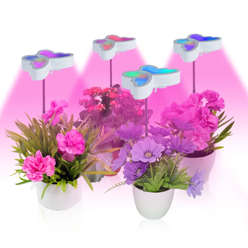 S Led Gradient Lights Butterfly Grow Lights Full Spectrum Indoor Plants Height Adjustable Auto Cycle Timer