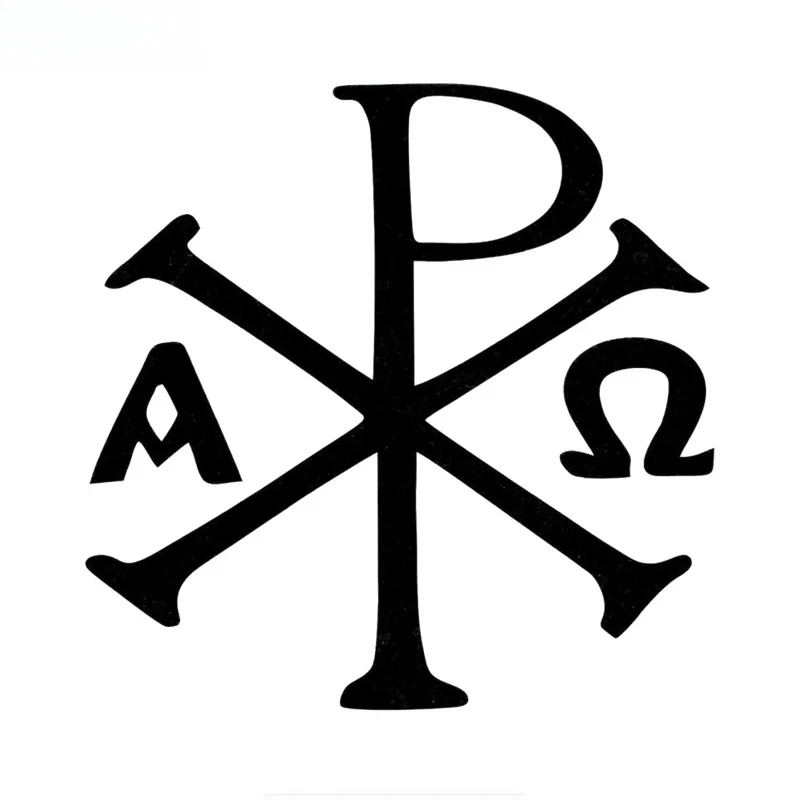 

Византийская наклейка на автомобиль Chi Roh, забавные виниловые наклейки, аксессуары для мотоциклов, наклейки 7X7 см, ПВХ KK