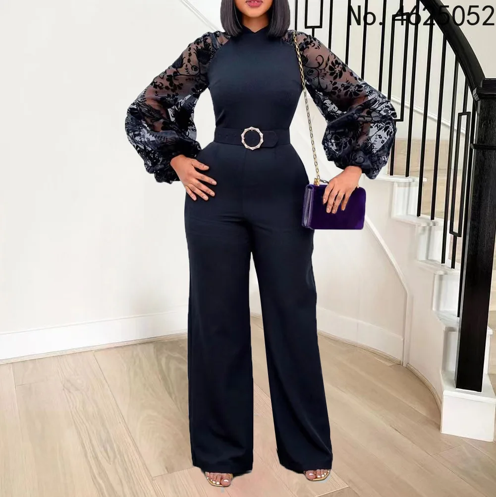 

2022 Africa Clothing African Dresses for Women Party Dashiki Fashion Inclined Sequined Jumpsuit African Clothes Sexy Overalls