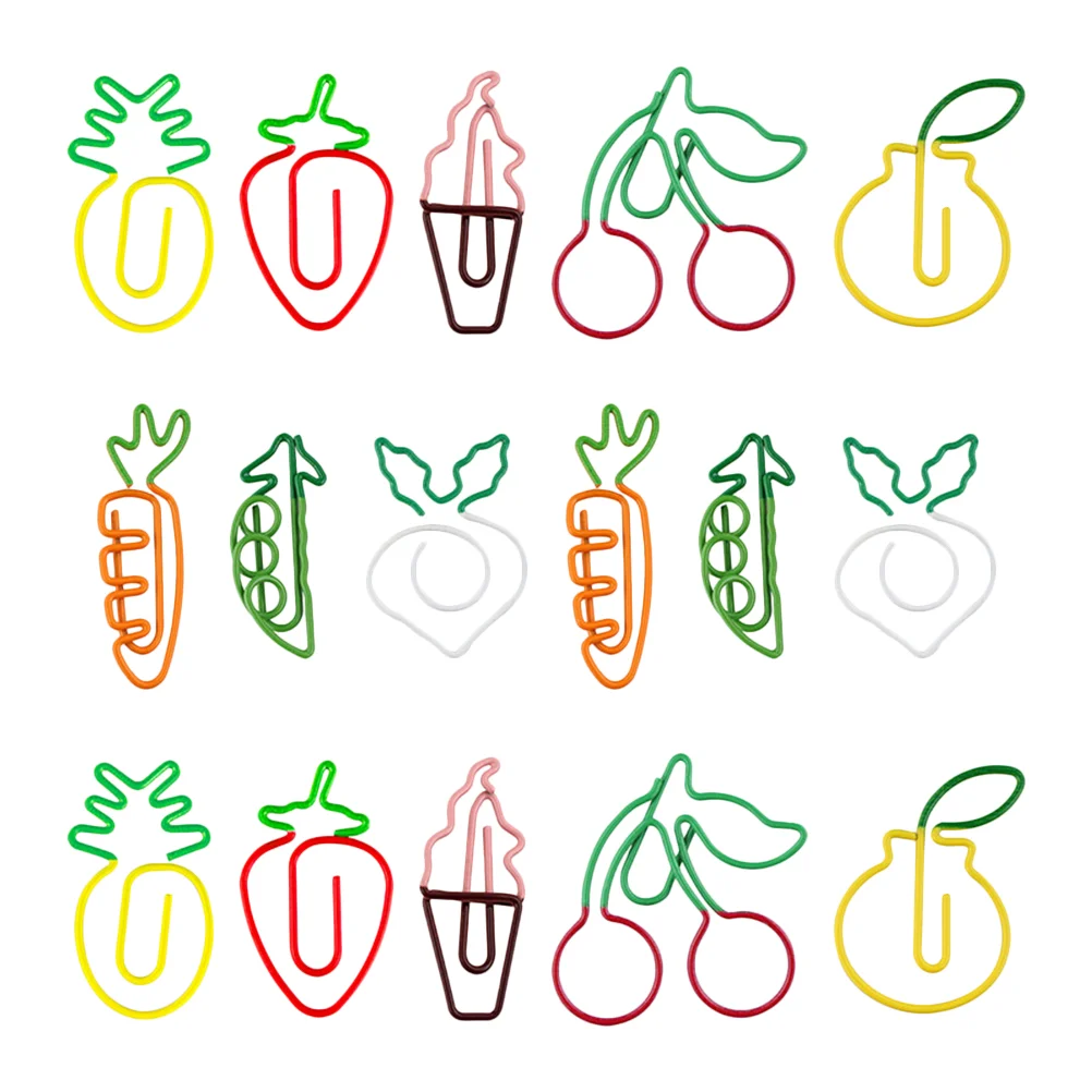 

16Pcs Clip Colorful Iron Paperclips Cartoon Paper Clips Paper Clip Bookmarks Table Photos Organizer for Office Document