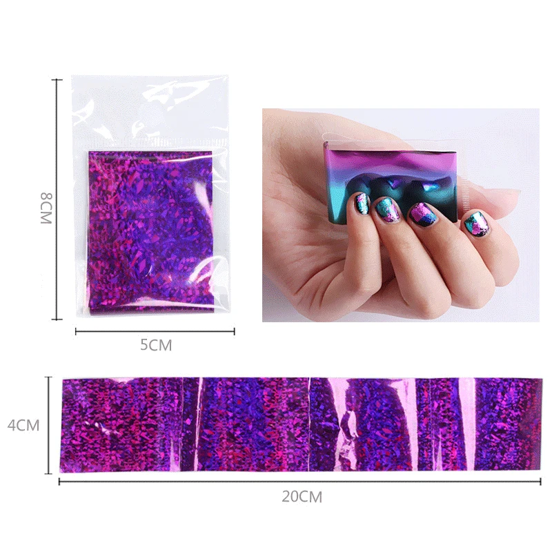 

20 шт., переливающиеся наклейки для ногтей