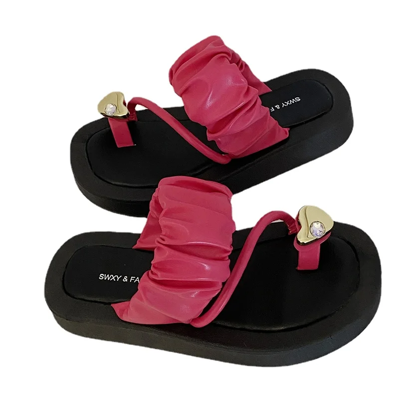 Flats Platform Fashion Shoes Crystal Clip-toe Slippers Women Flip-flops 2023 Casual Slides New Trend Summer Sandals Lady Zapatos