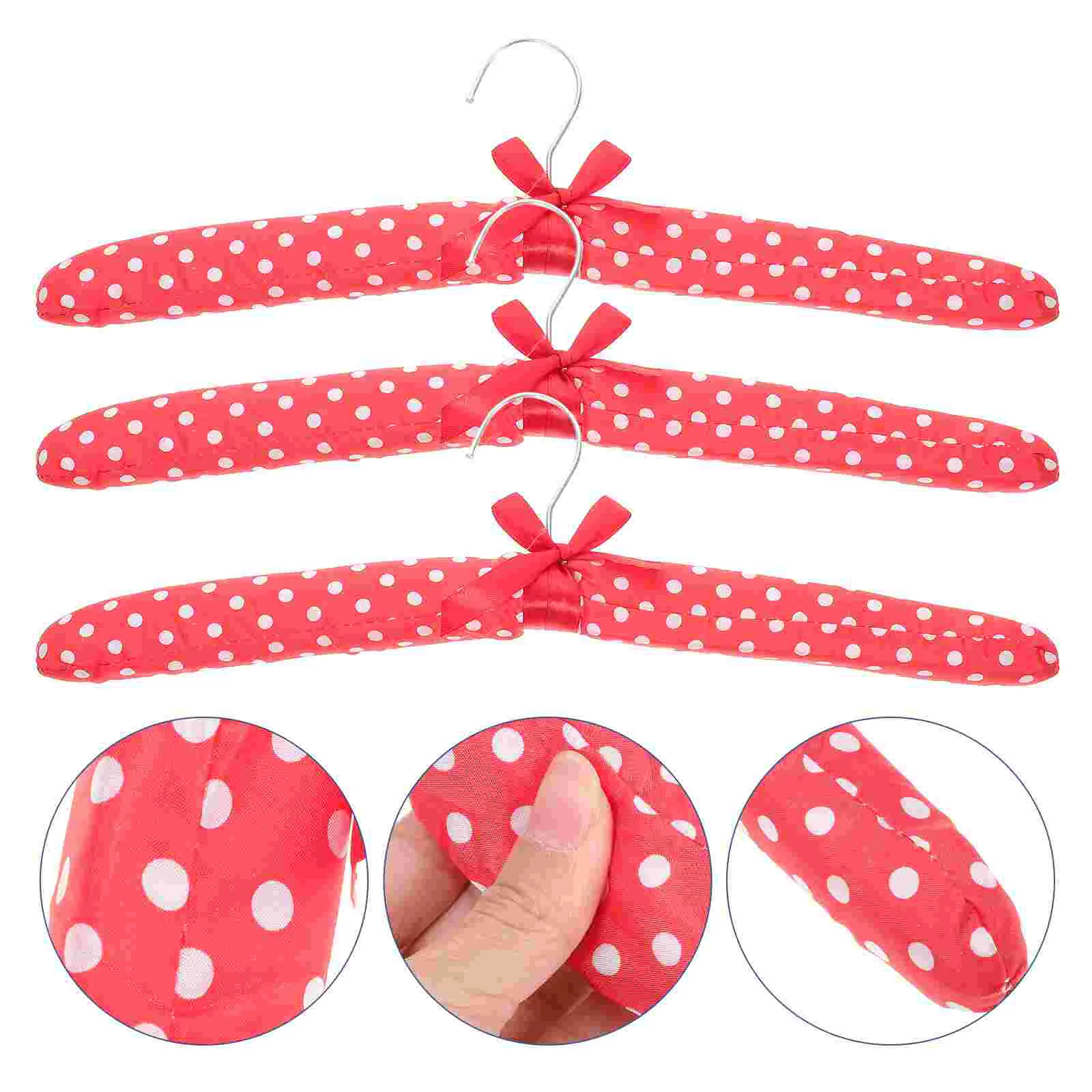 

10pcs Flower Cloth Non-slip Wood Hangers Pastoral Cloth Hanger Non-Slip Clothes Hangers Drying Rack for Clothes Mixed