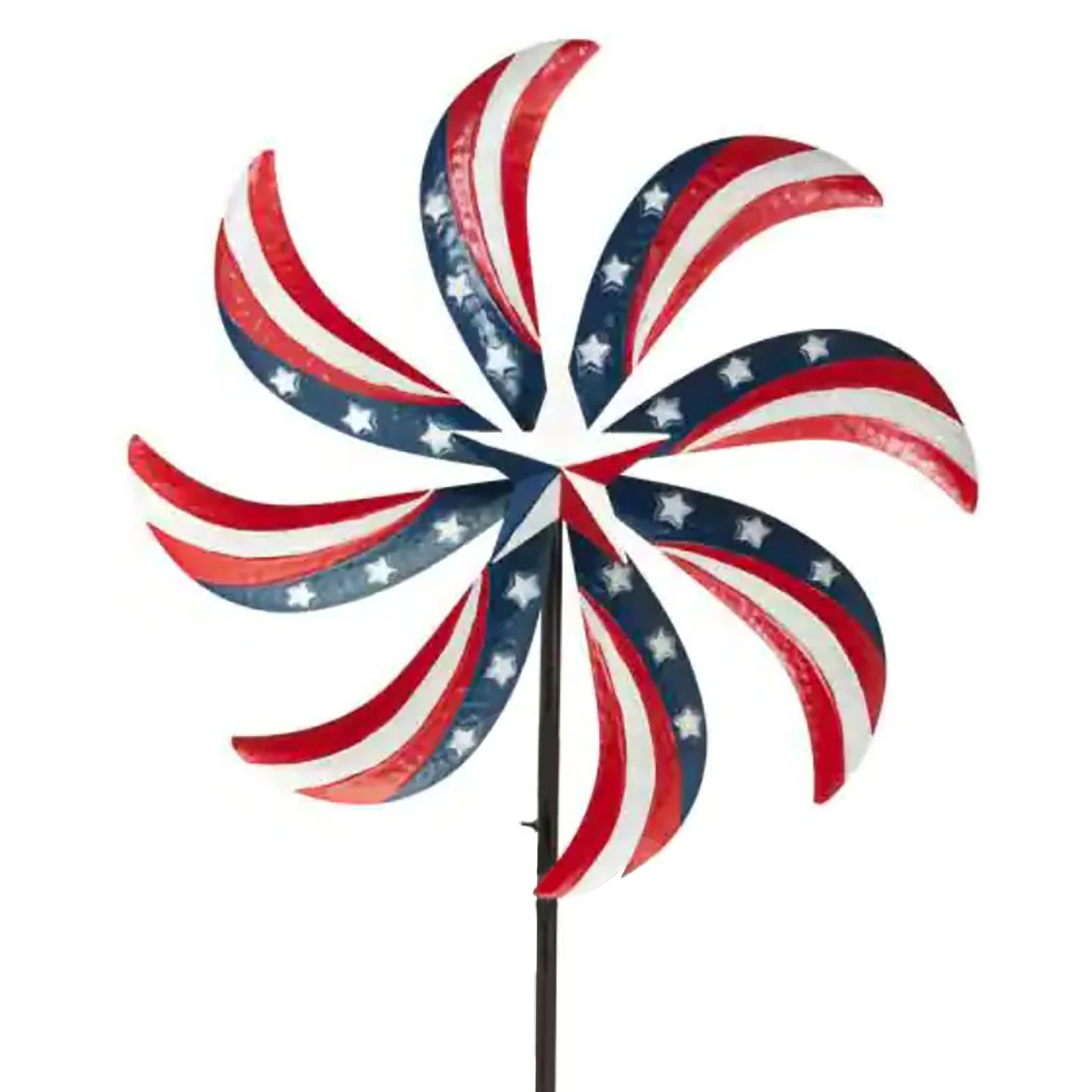 

11.8 X 37.4 Inch Metal Wind Spinner 11.8 X 37.4 Inch Patriotic Garden Decor 4th Of July Yard Stakes Patio Ornament For Patio