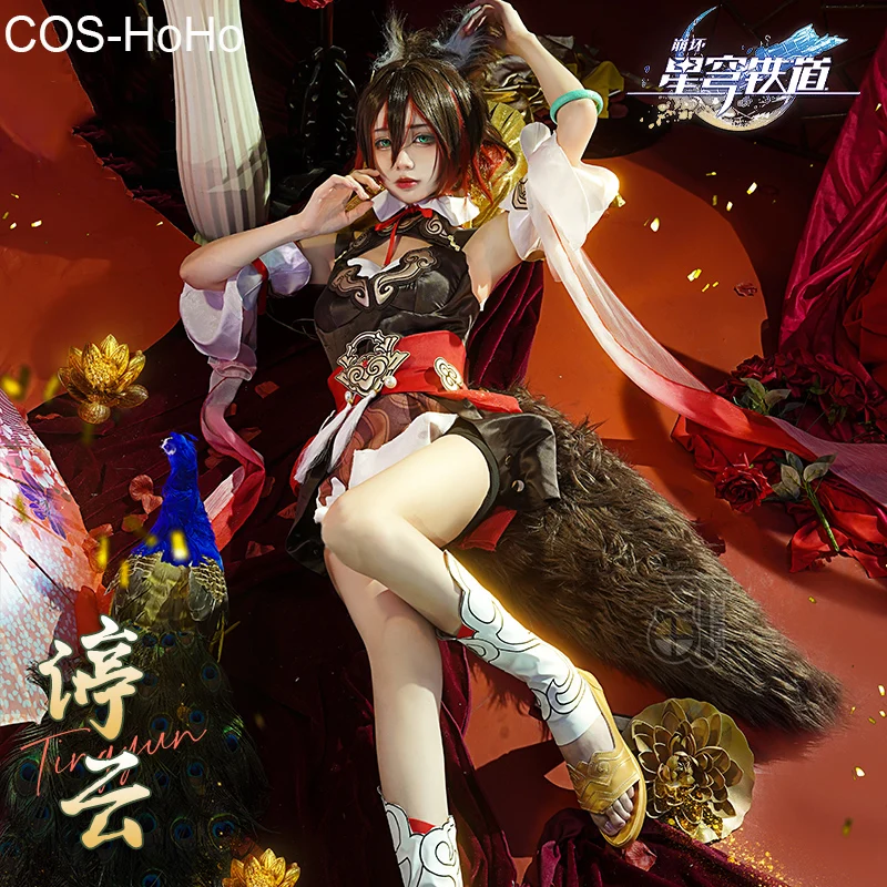 

COS-HoHo Honkai: Star Rail Tingyun Game Suit Elegant Lovely Dress Antique Cosplay Costume Halloween Party Role Play Outfit Women
