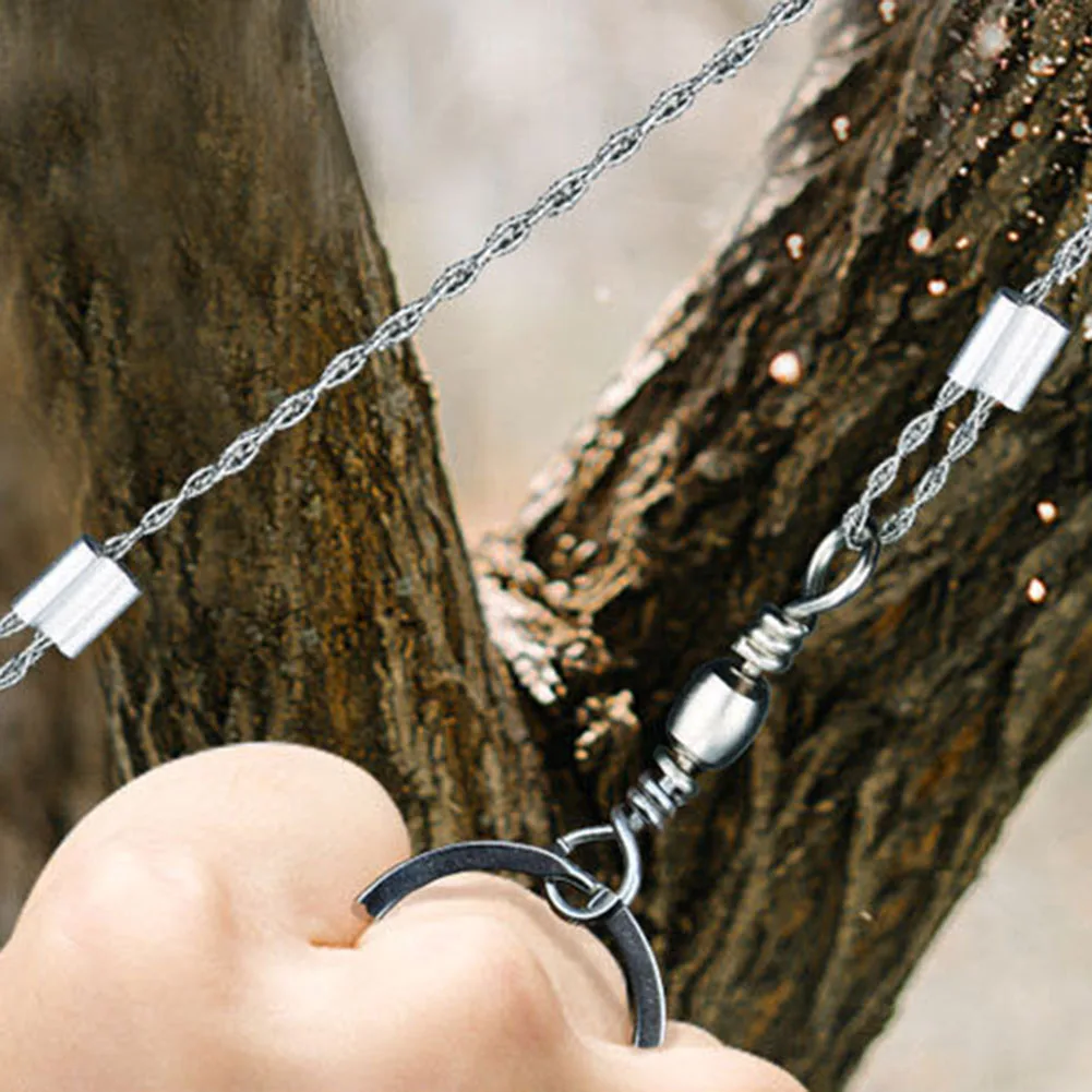 

Ring Steel Wire Saw Scroll Plastic Emergency Hand Chain Chain Rope Saw Hunting Camping Hiking Travel Survival Tool