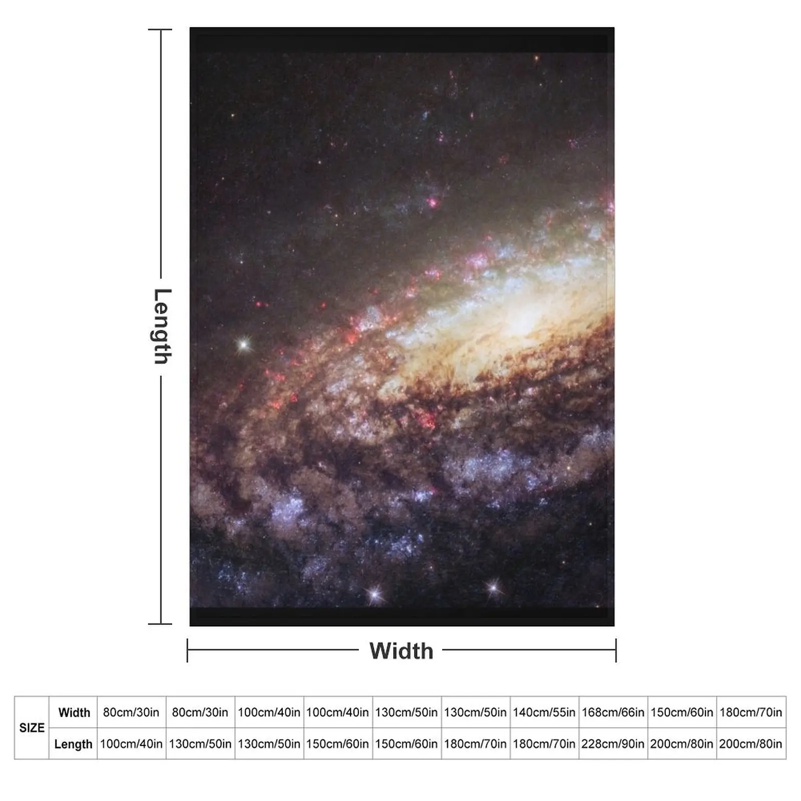 Фото Плед «Спиральная галактика NGC 7331» очень большого размера, забавный подарок, модный плед для дивана, для сна, для детей. №2