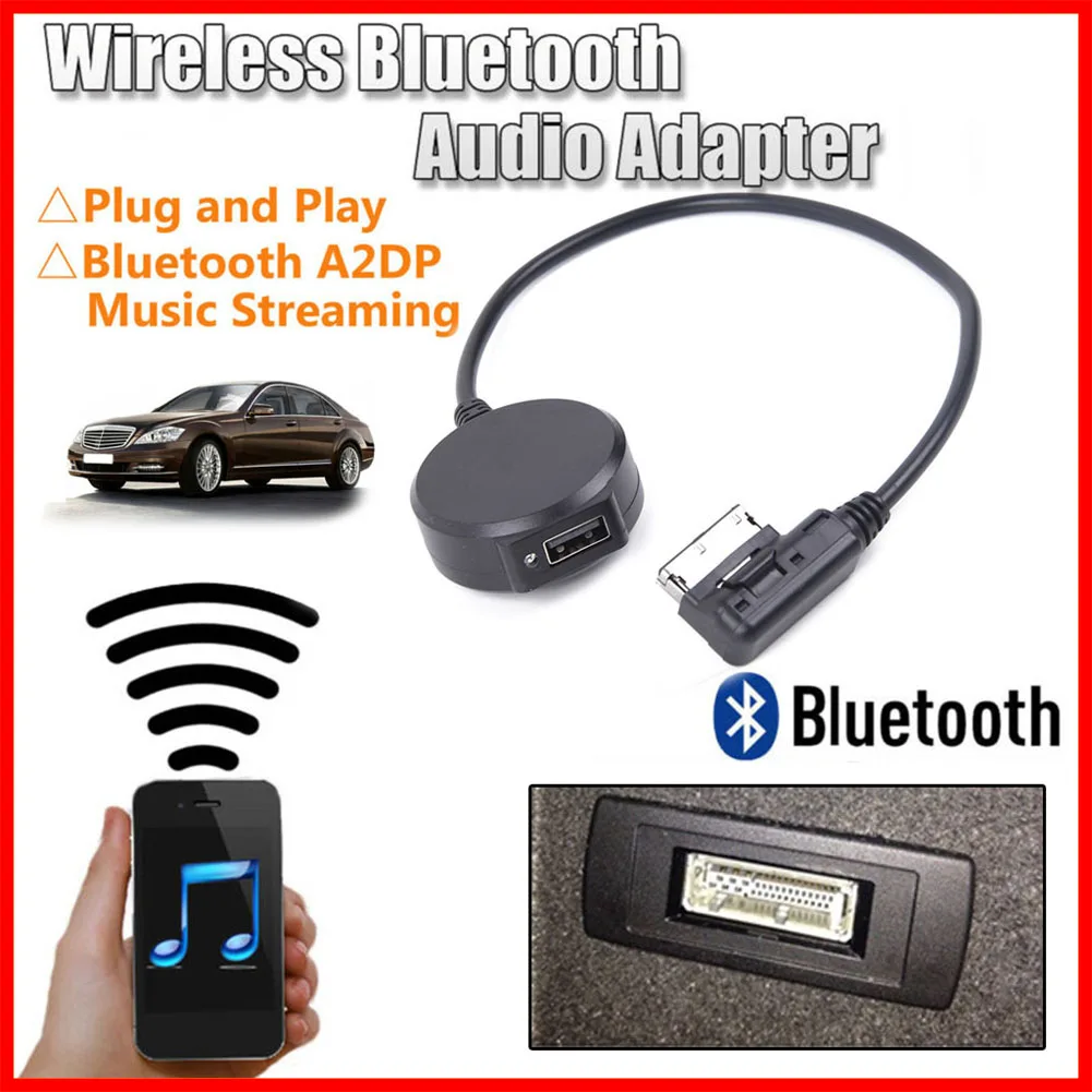 

Interface Wireless Bluetooth Adapter USB Audio Music Receiver Handsfree Call A2DP Music Streaming AUX Cable For Mercedes MMI