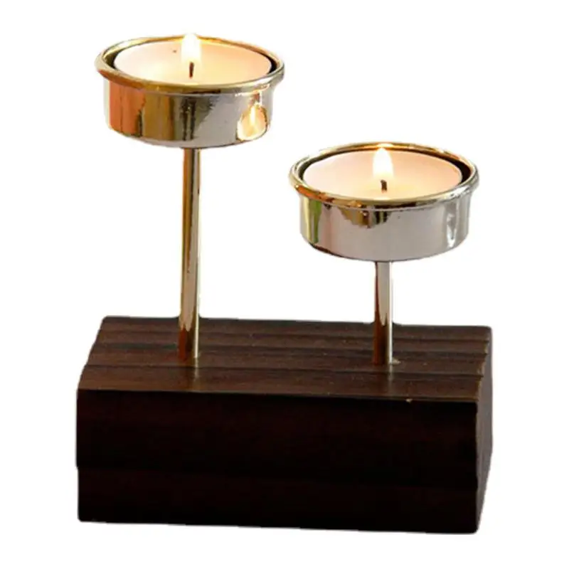 Elegant Candle Centerpieces For Tables Vintage Modern Decorative Wood Candle Holders For Votives And Tea