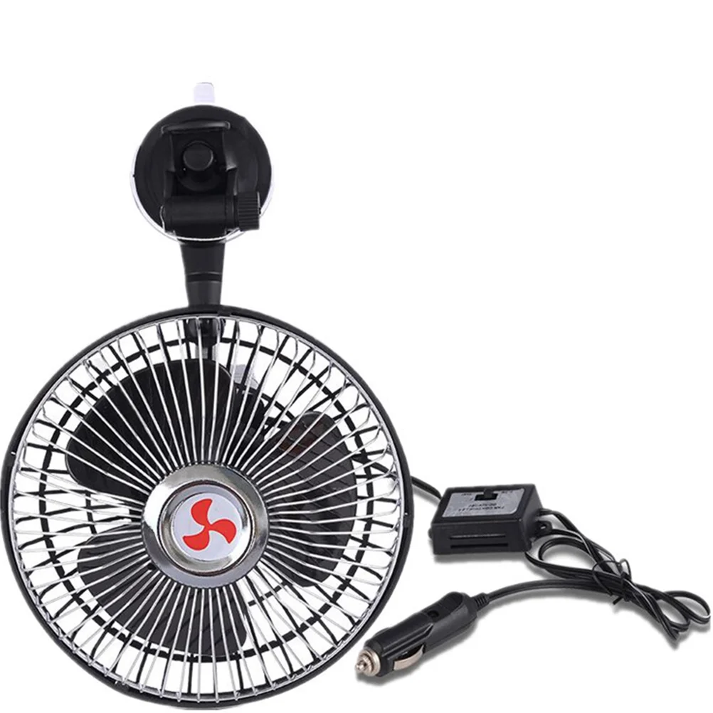 

1PC 6 Inch Car Air Cooling Fan Vehicle Dashboard Fan Suction Cup Wind Cooler Fan Car Interior Accessories (24V)